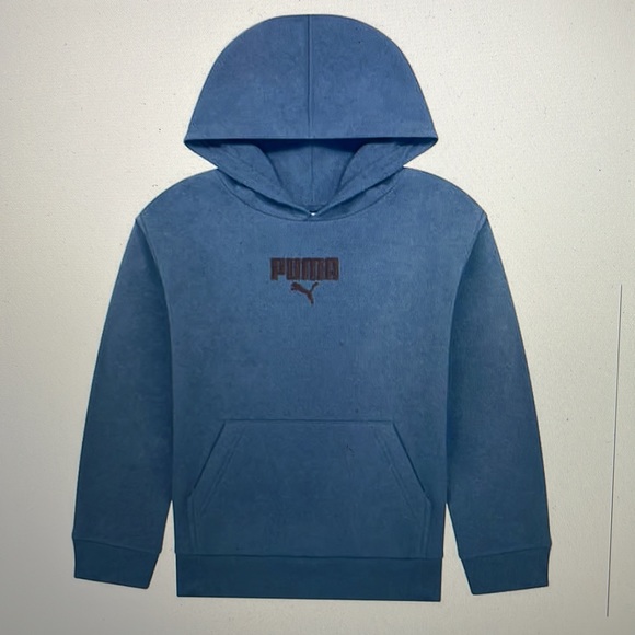 NWOT Puma Youth Fleece Hoodie, size Large (14-16), blue - Picture 6 of 10
